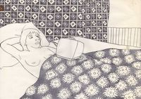grijs patroon in bed